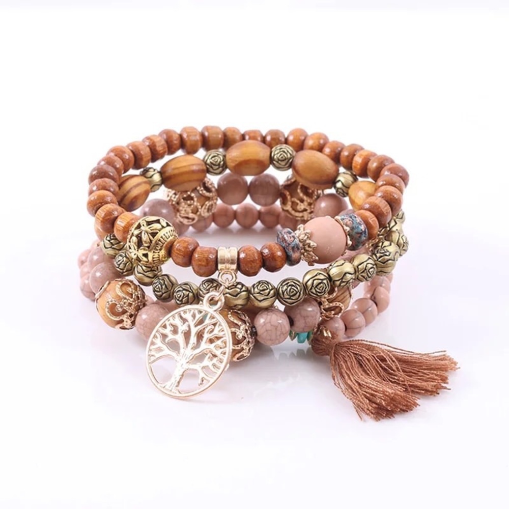 Multi Strand Boho Charm Bracelet Brand New